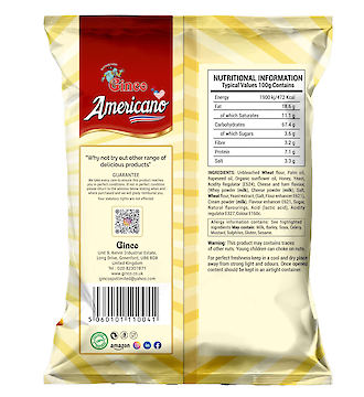 Product image of Americano - Americano Cheddar Cheese and Ham pretzel pieces by Americano